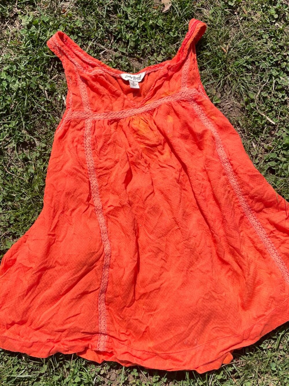 orange lucky brand top